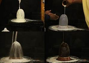 Abhishekam the Shiva deity with the following is considered fruitful. Milk gives long life ... Some of the common items used for Shiva Abhisheka are 1. Curd 2. Milk 3. Honey, ABISHEKA NAME - ITS EFFECTS PANCHAGAVYAM 